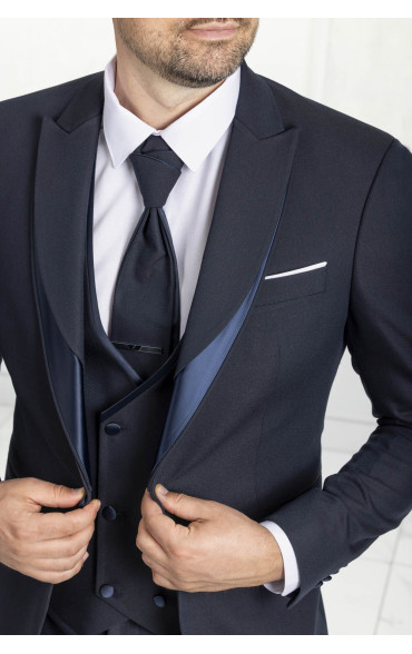 Γαμπριάτικο Σετ Ανδρικό Κοστούμι Blue Black 1710