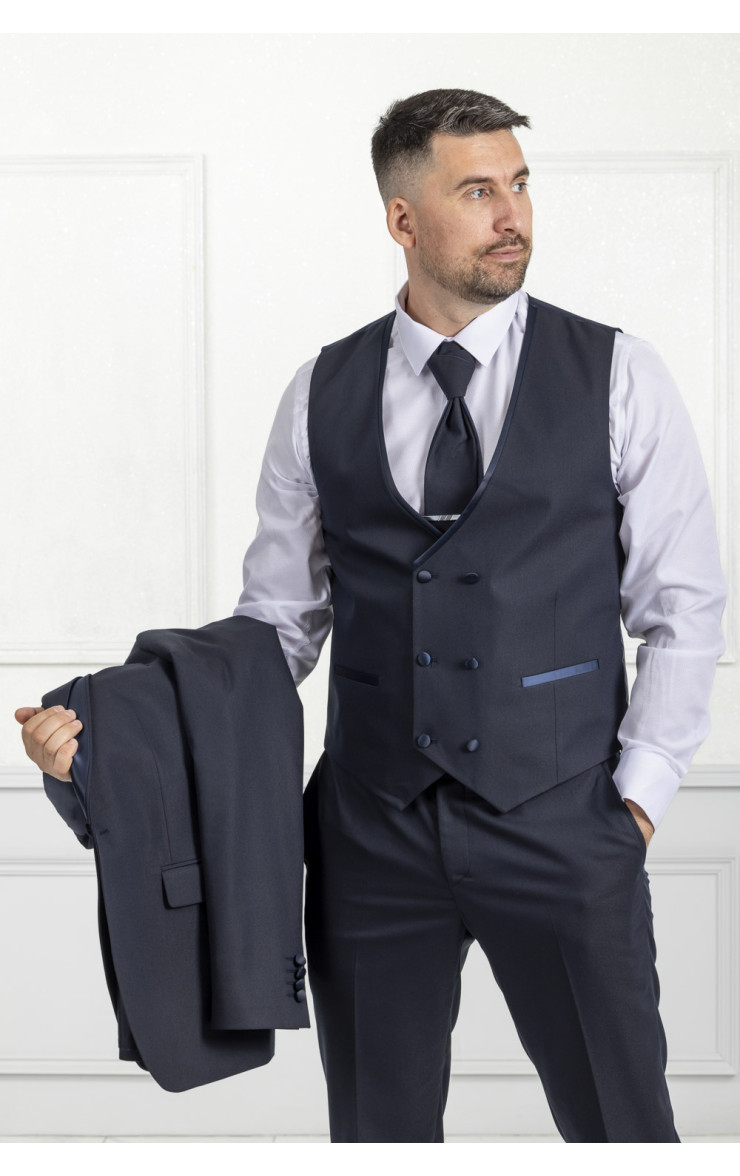 Γαμπριάτικο Σετ Ανδρικό Κοστούμι Blue Black 1710