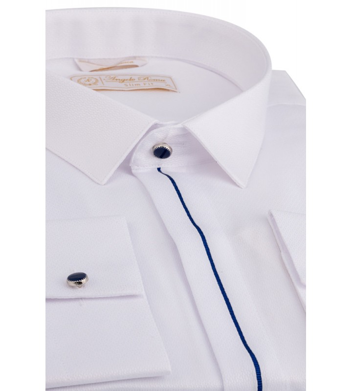 Γαμπριάτικο Πουκάμισο Λευκό για γραβάτα 485