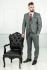 Men's Gray Striped Suit A21K6220