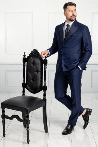 Γαμπριάτικο Σετ Ανδρικό Κοστούμι Blue Black 1530